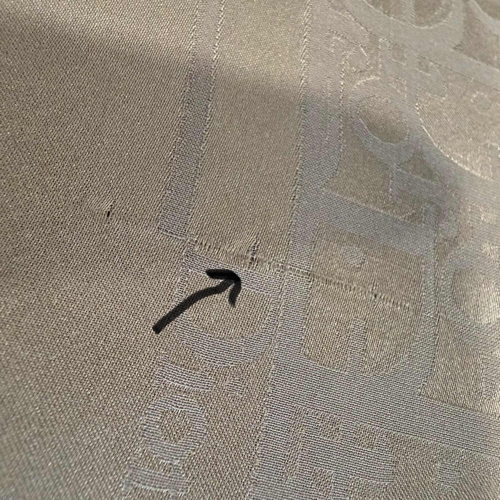 Dior Silk Scar 90 Carré Blush Beige Logo Hand Rolled Made in France - Picture 12 of 13